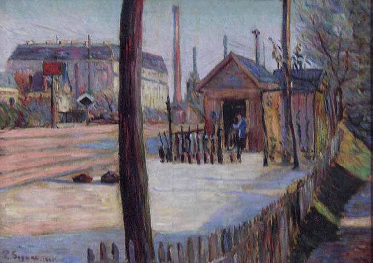 Paul Signac Railway junctiRailway junction near Bois Colombeson near Bois-Colombes oil painting image